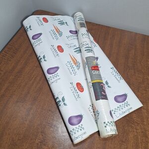 NOS Vintage 1995 LE FRANCAIS Vegetables Rubbermaid Contact Paper 1 & 1/2 Rolls